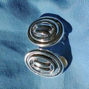 Vintage silver clip on earrings